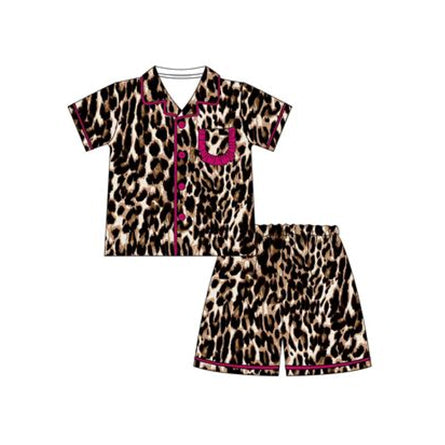GSSO1122 pre-order adult pajamas leopard print women summer pajamas set