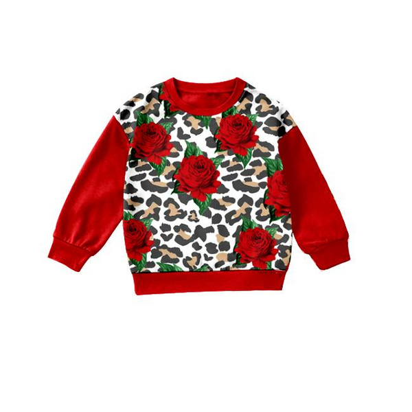 pre-order toddler clothes red floral valentiens day clothing