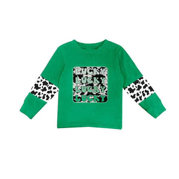 GT0081 baby boy clothes green St. Patrick's Day shirt