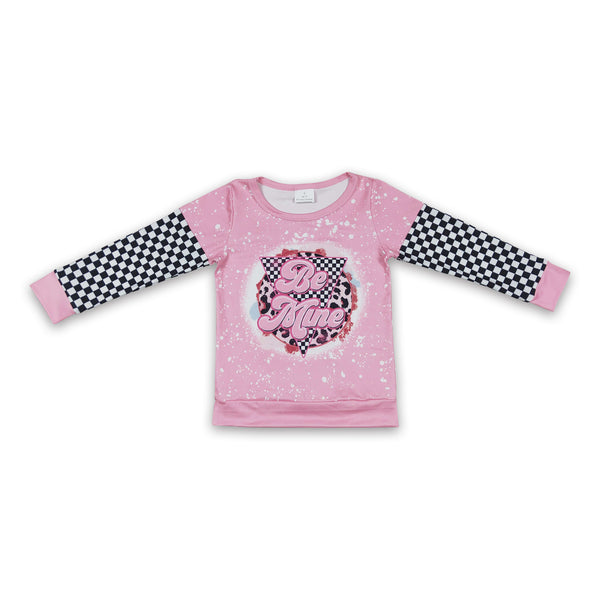 GT0086 baby girl clothes pink winter top