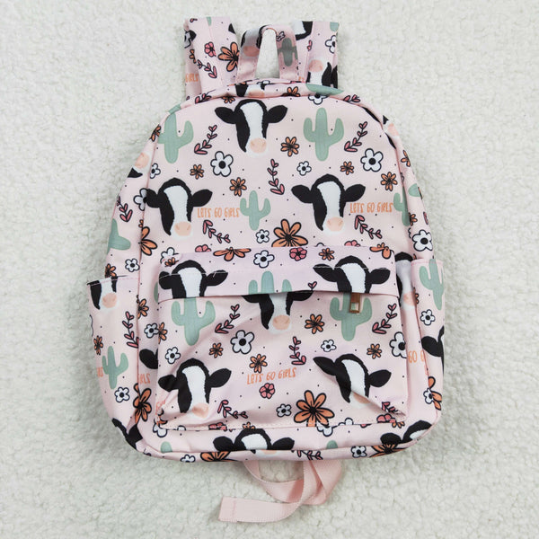 BA0036 toddler backpack flower girl gift back to school cow farm preschool bag