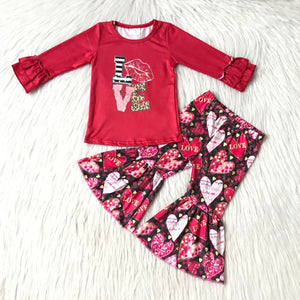 6 A2-14 girl valentines day red love winter long sleeve set-promotion 2023.12.9