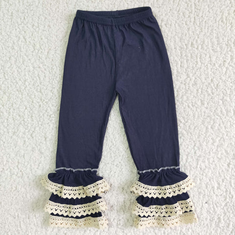 A4-15 girl winter navy laces pant