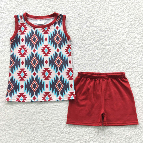 BSSO0215 baby boy clothes sleeveless summer outfit