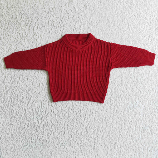GT0032 toddler girl clothes red high quality sweater shirt