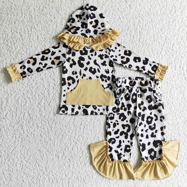 GLP0299 leopard hoodies outfits toddler girl clothes