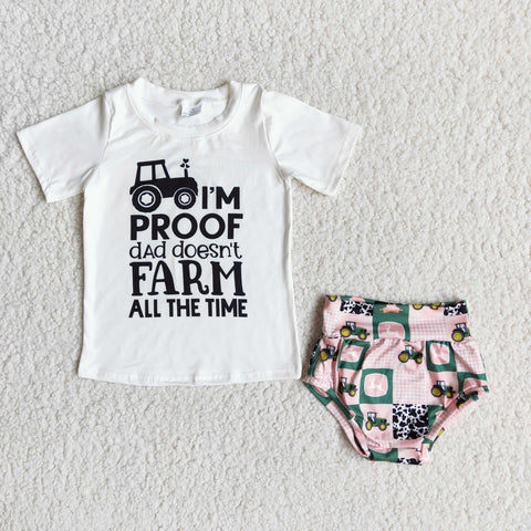 girl clothes proof farm bummies set