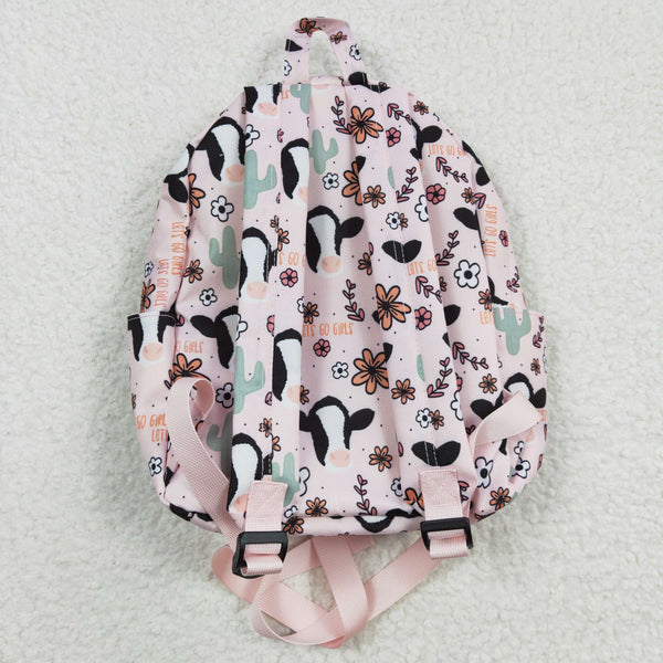 BA0036 toddler backpack flower girl gift back to school cow farm preschool bag