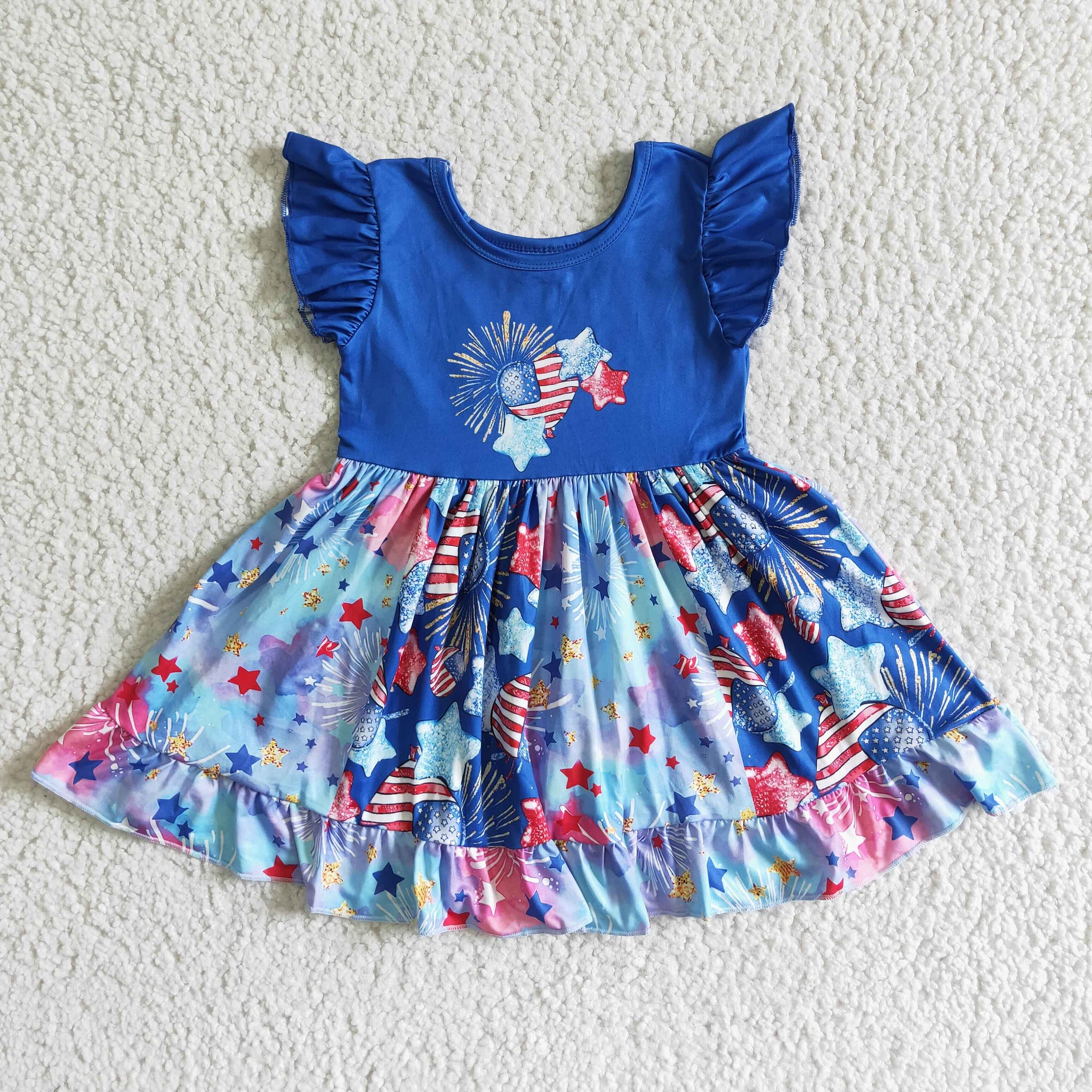 GSD0070 girl july 4th twirl dress