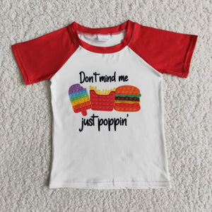 boy red don't mind me just poppin short sleeve top tshirt