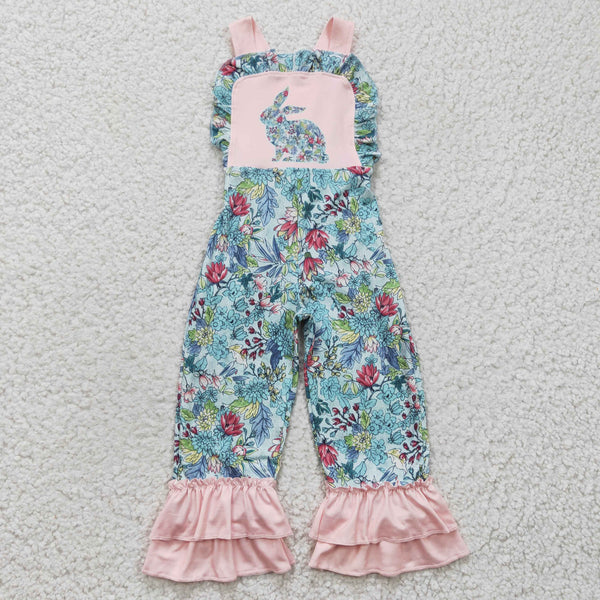 SR0164 baby girl clothes easter bunny jumpsuit overalls