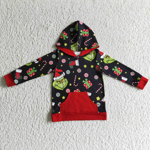 BT0069 baby boy clothes cartoon christmas hoodies top
