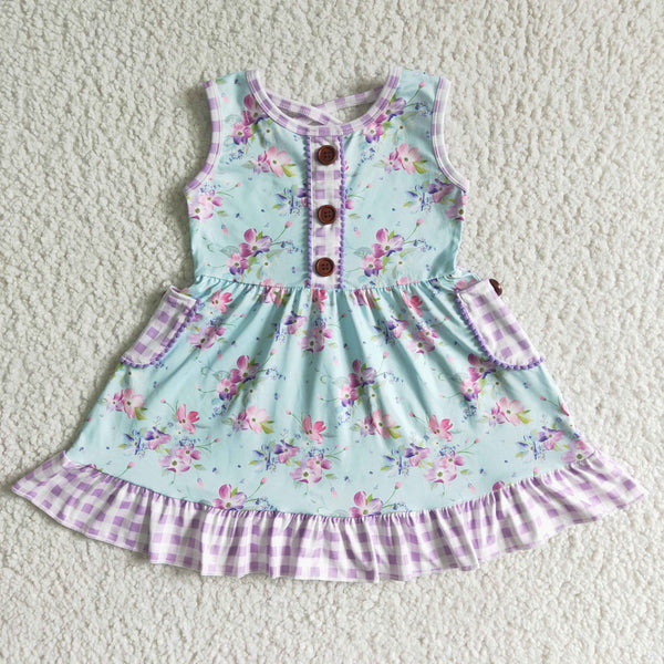 kids clothing purple floral matching clothes
