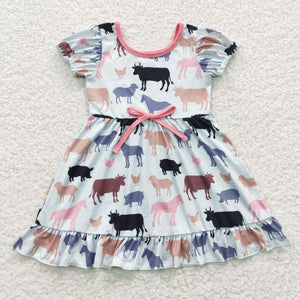 GSD0306 baby girl clothes cow girl summer dress