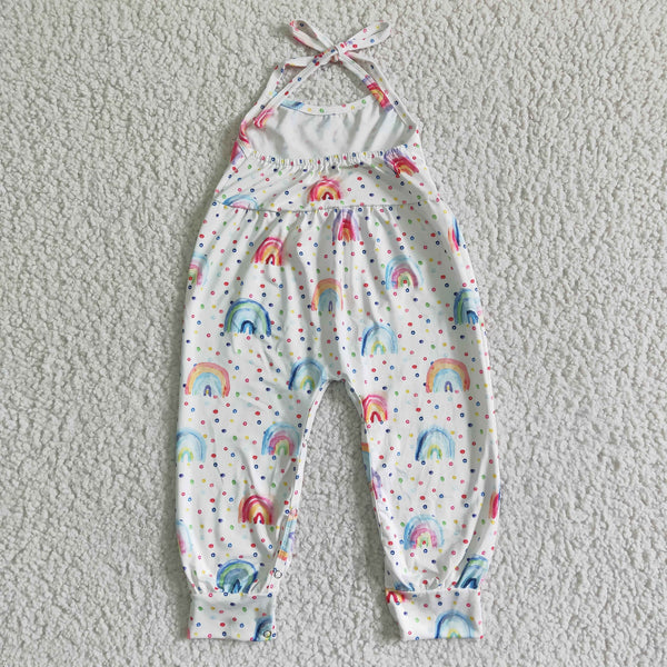 SR0050 baby girl clothes rainbow summer  jumpsuit overalls