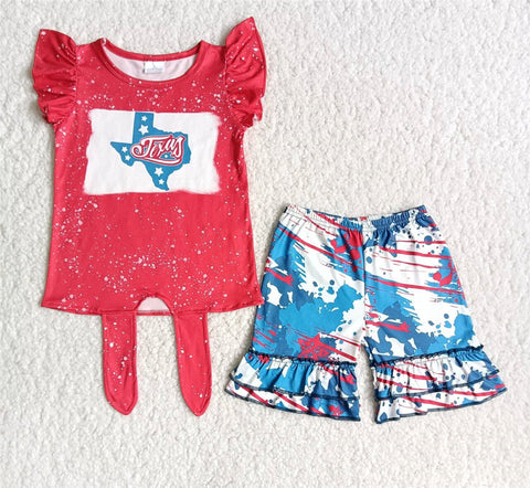 C0-1 girl clothes red july 4th patriotic set-promotion 2024.3.2 $5.5