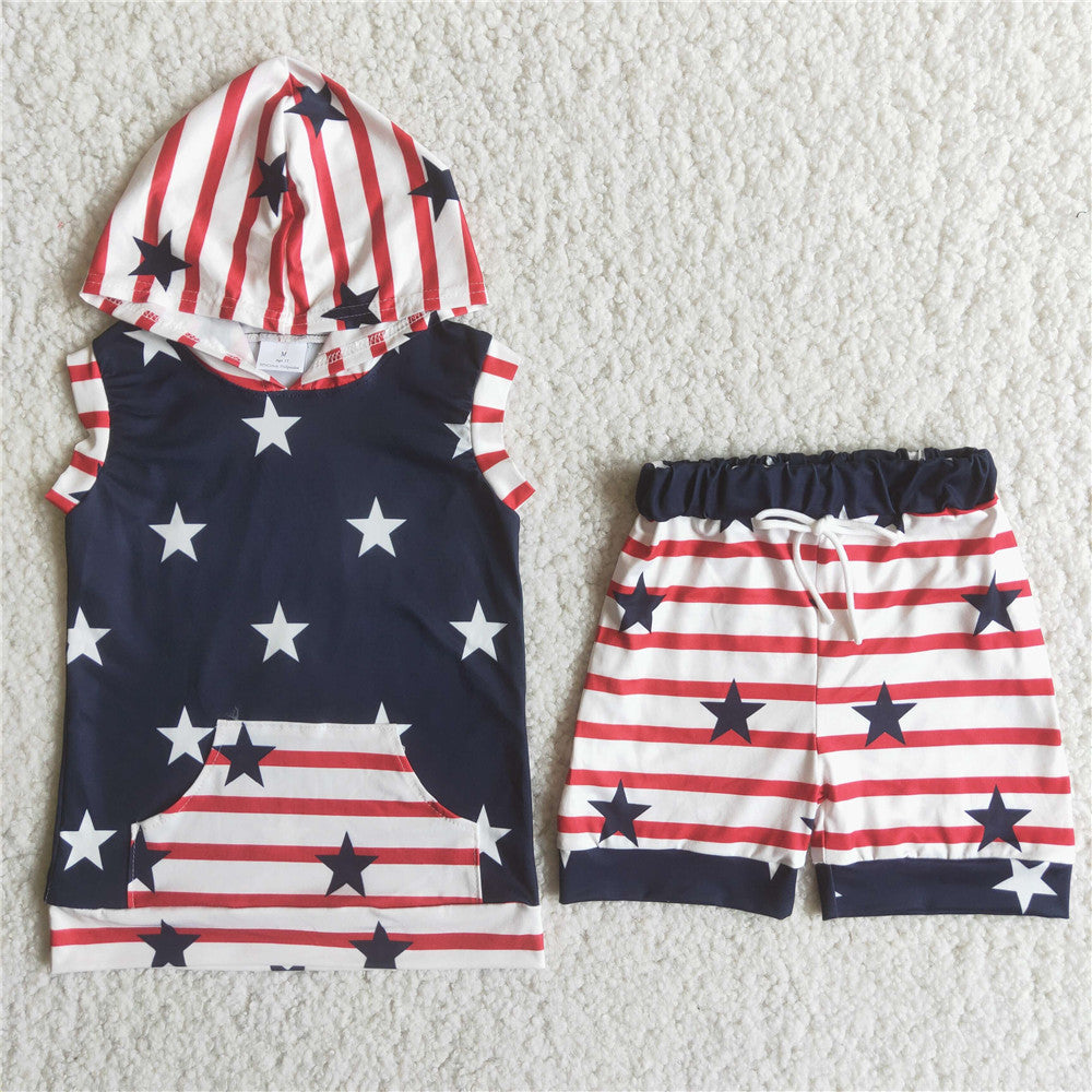 boy clothes boy star hoodies navy july 4th patriotic set