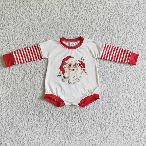 LR0104 baby girl clothes red santa claus christmas bubble