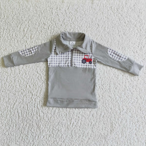 BT0035 toddler clothes shirts for boys winter zipper top