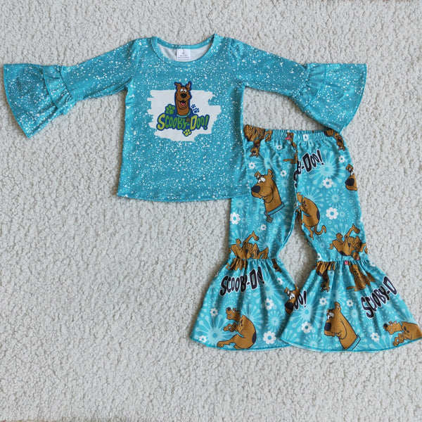 6 B5-5 toddler girl clothes cartoon blue winter long sleeve set