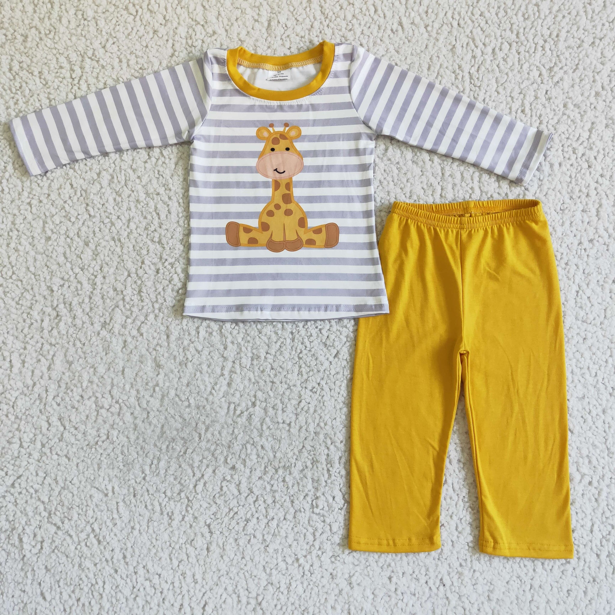 kids clothes boys BLP0016 boy giraffe set