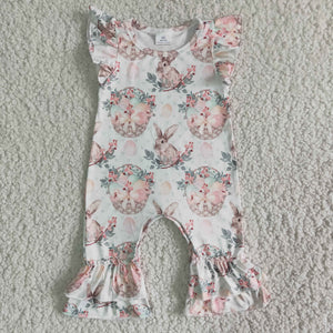 B6-27 baby clothes bunny pink easter romper-promotion 2024.1.27