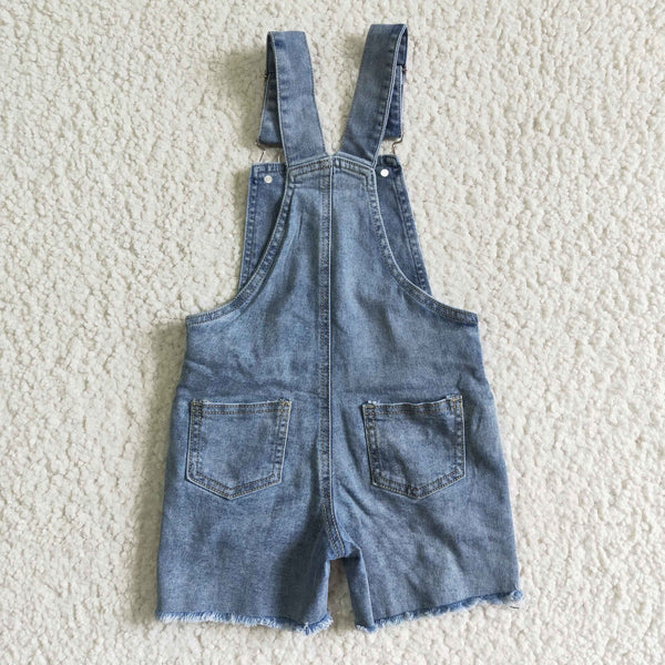 SS0016 kids clothes summer denim blue overalls jumpsuit
