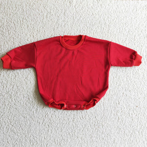 LR0242 baby girl clothes red sweater bubble