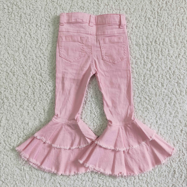 P0005 girl pink denim jeans