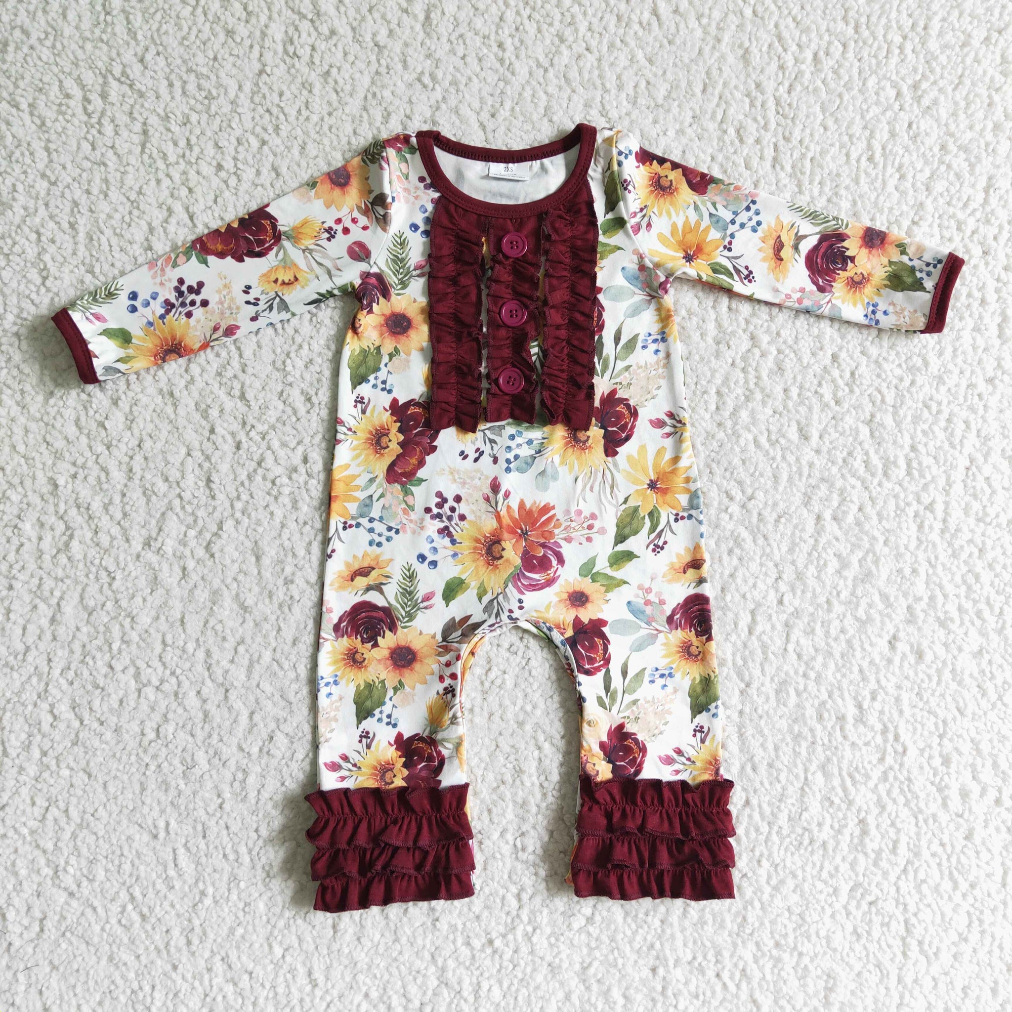 LR0009 floral ruffles baby girl clothes