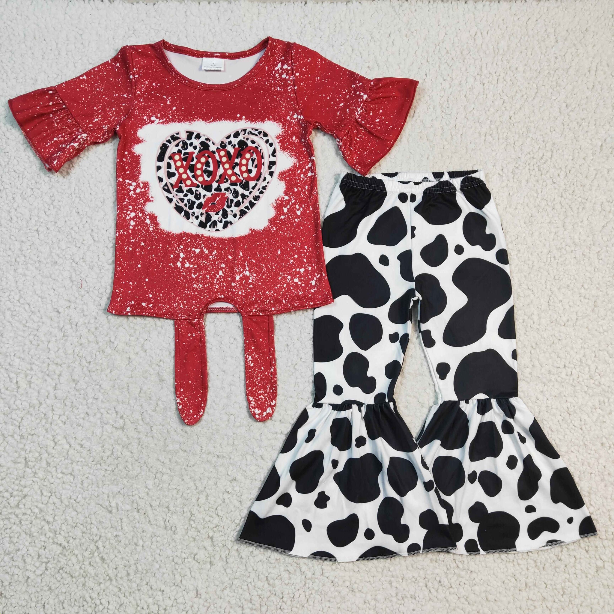 GSPO0365 kids clothes girls red valentines day outfits