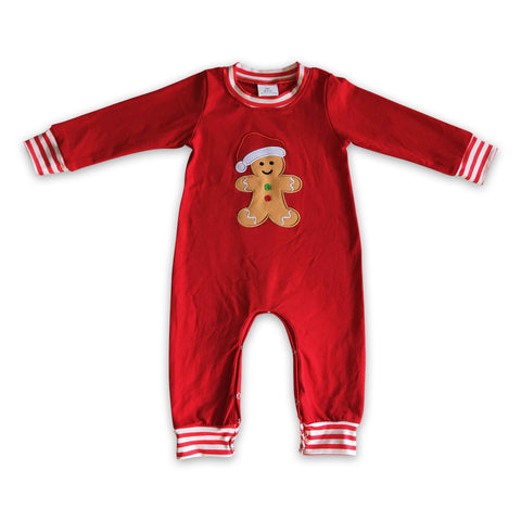 LR0195 baby boy clothes red christmas romper