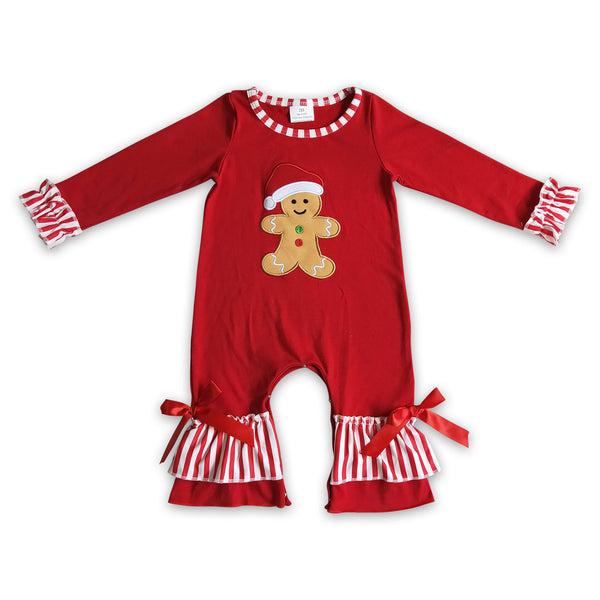 baby clothes red matching christmas romper