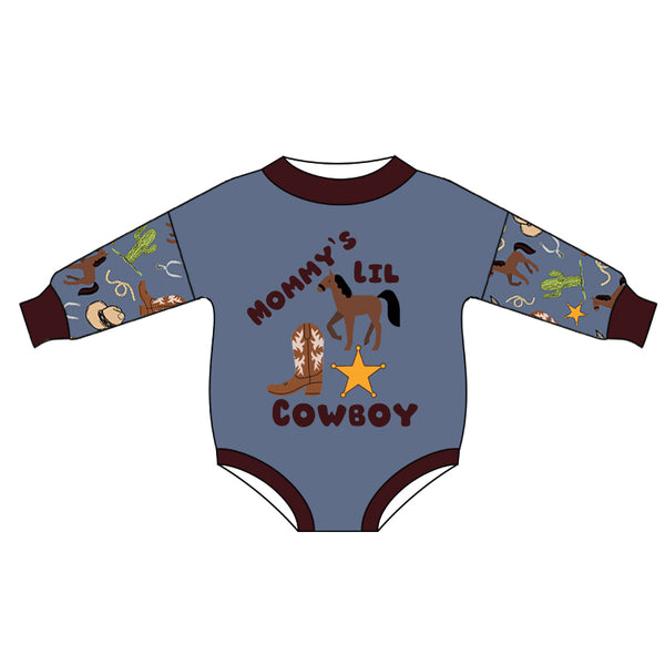 LR0235 pre-order baby clothes cowboy matching clothes