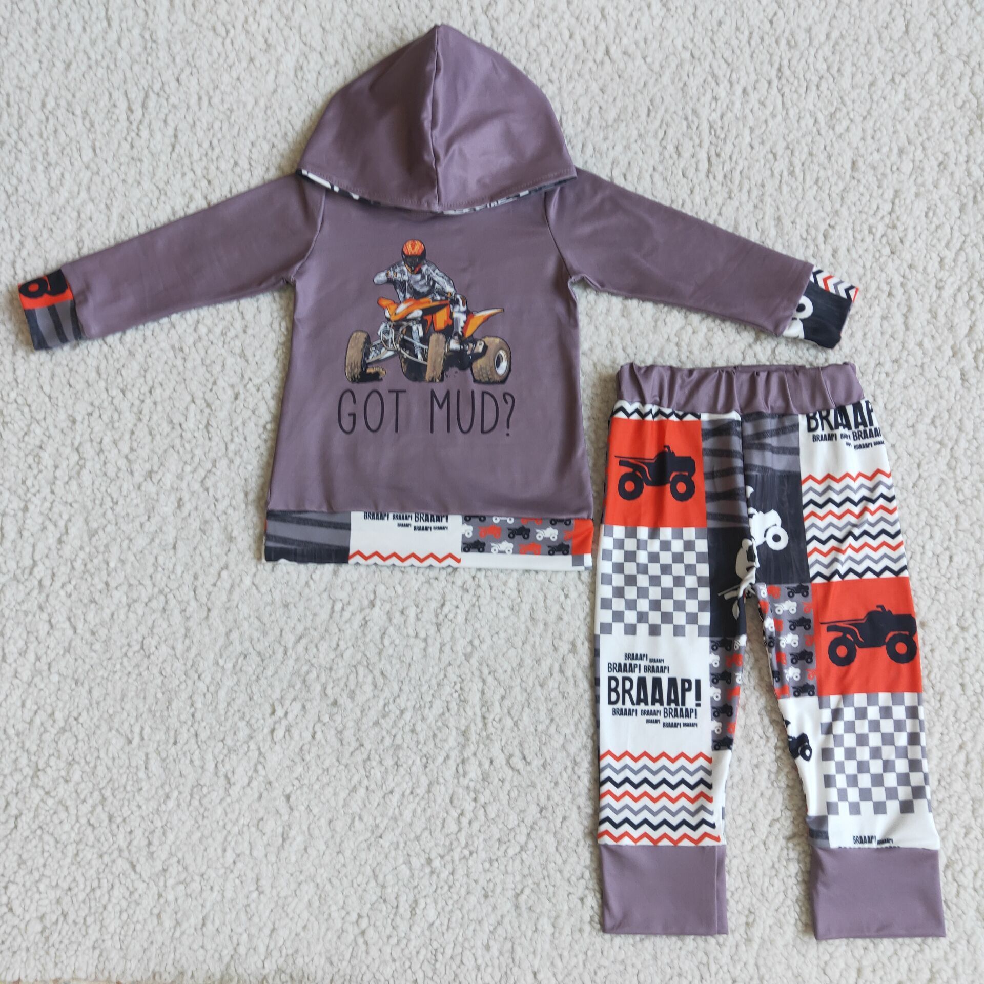 6 A10-28 baby boy clothes got mud hoodies winter outfits