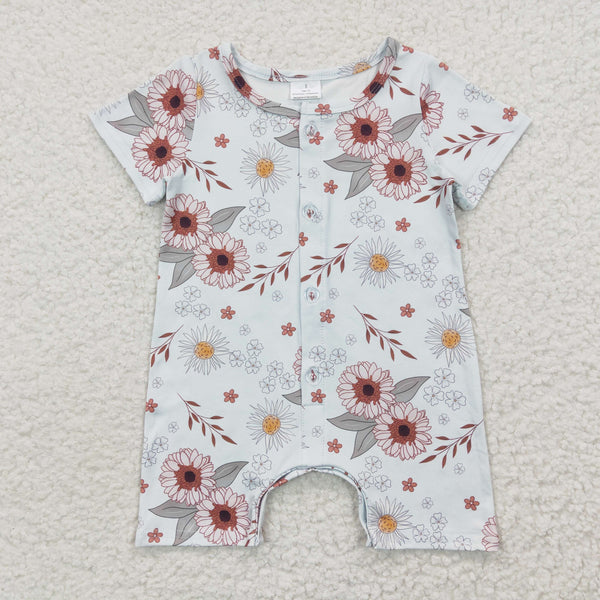 SR0247 baby clothes floral summer romper
