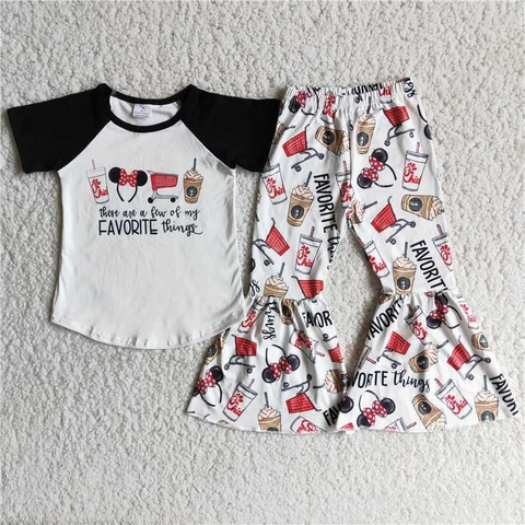 girl clothing cute fall and spring short sleeve set