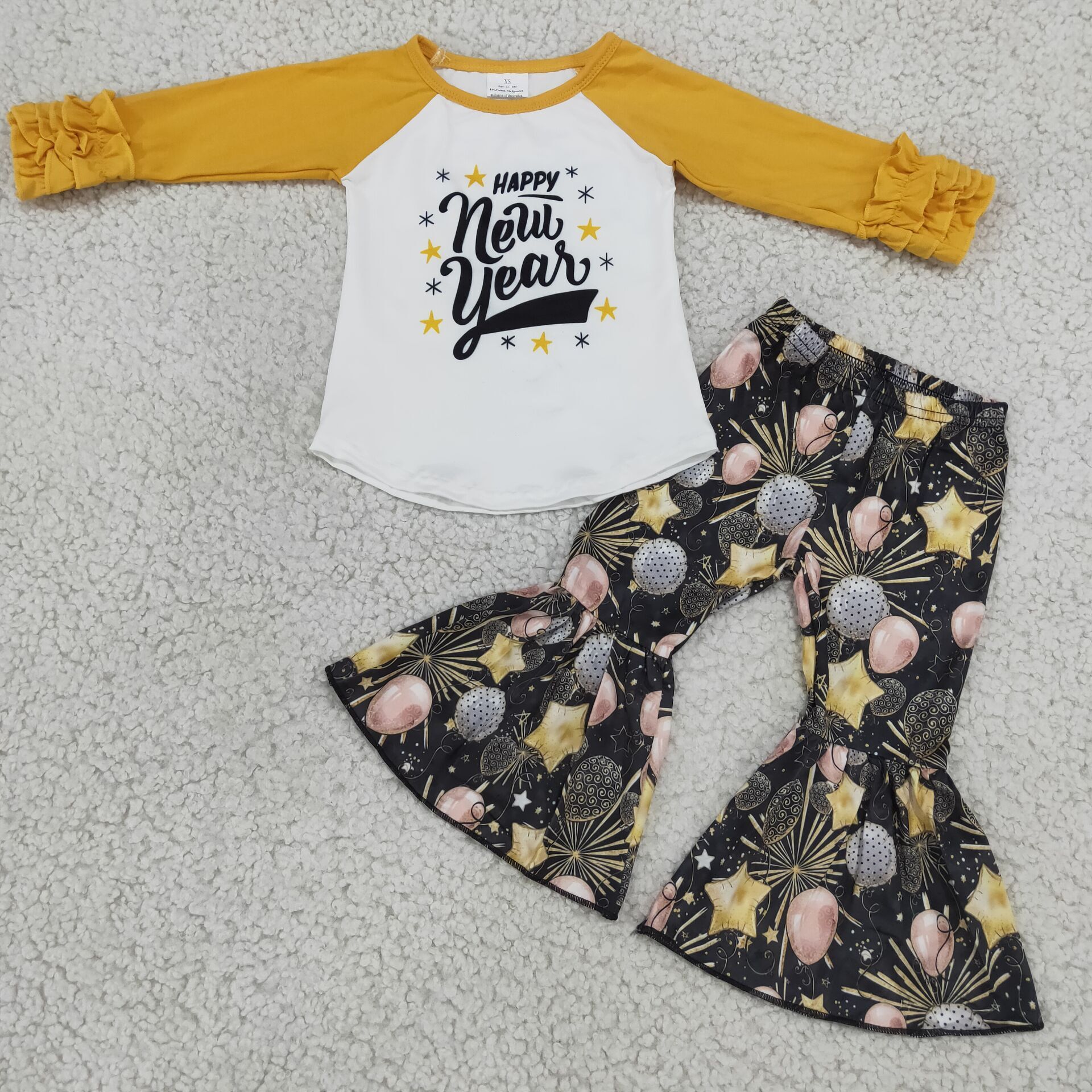 6 B11-2 kids clothes girls new year yellow winter outfits-promotion 2023.11.25