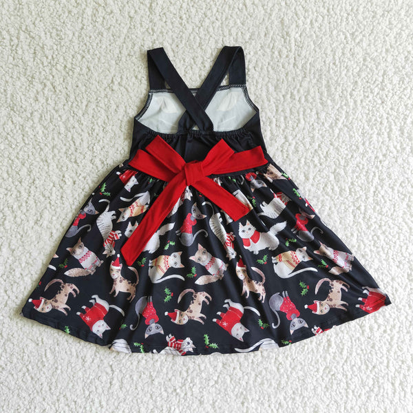 GSD0140 toddler girl clothes sleeveless christmas dress