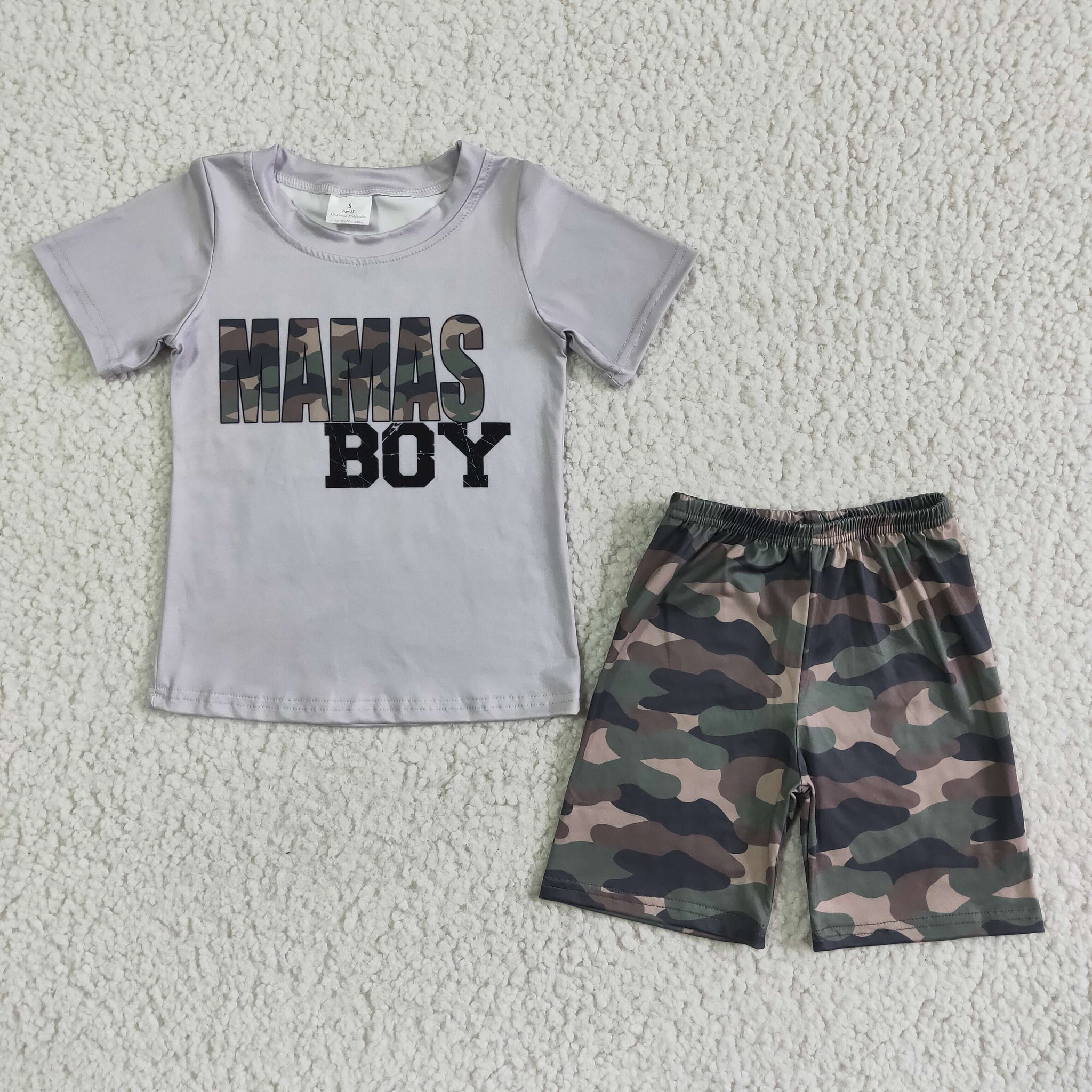 BSSO0049 kids clothing boy summer mama's boy set