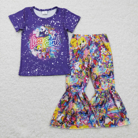 GSPO0343 baby girl clothes cartoon purple fall spring outfits