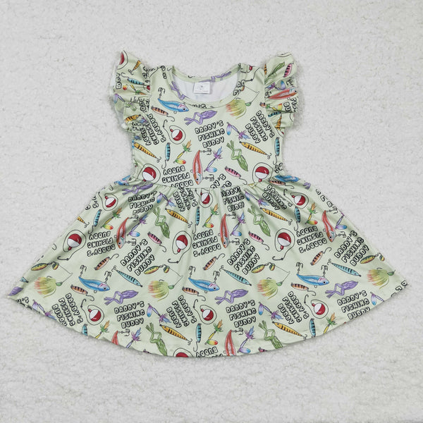 GSD0155 baby girl clothes fishing summer dress