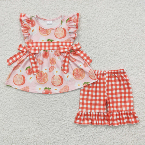GSSO0239 baby girl clothes fruit summer shorts outfit