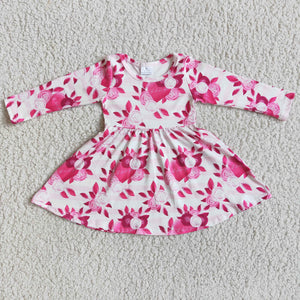 6 B2-15 girl pink heart valentine's day long sleeve dress-promotion 2023.12.9