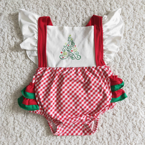 E3-28 baby girl clothes red plaid christmas bubble-promotion 2023.11.4