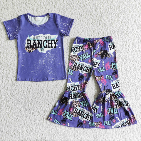 GSPO0024 kids clothing ranchy purple set-promotion 2024.3.2 $5.5