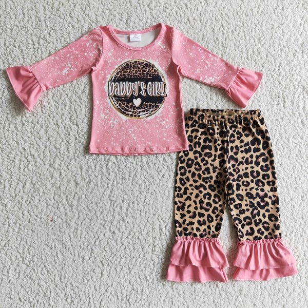 GLP0328 daddy's girl leopard toddler girl clothes
