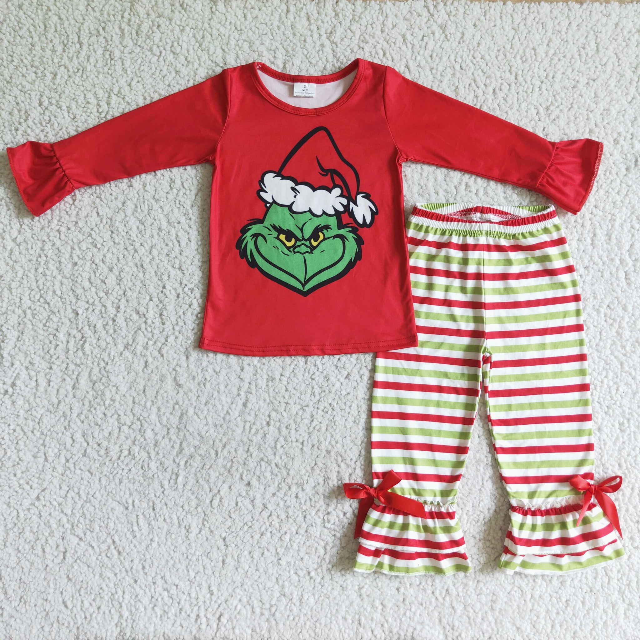 GLP0193 girl christmas clothes set baby girls clothes
