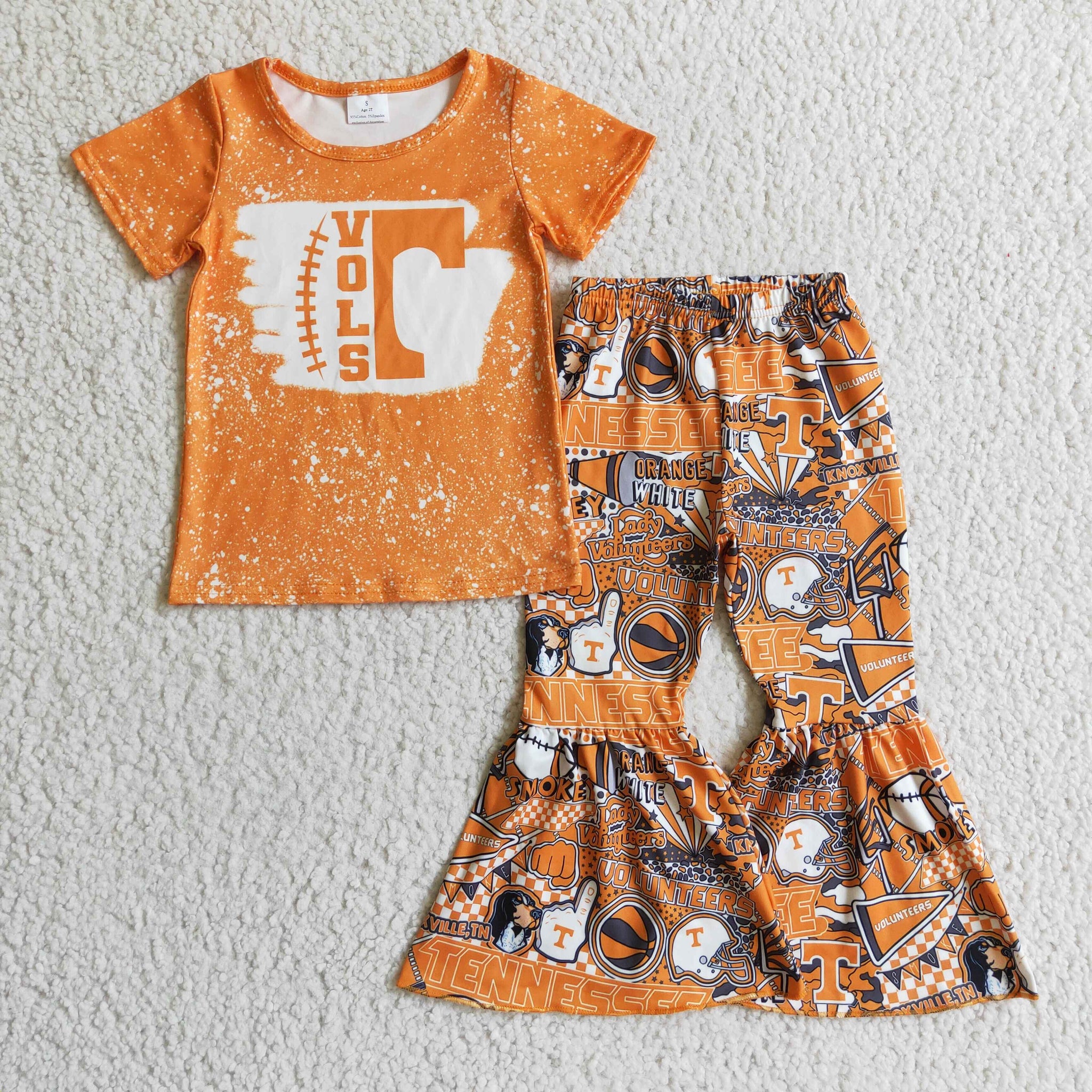 GSPO0241 baby girl clothes orange state outfits