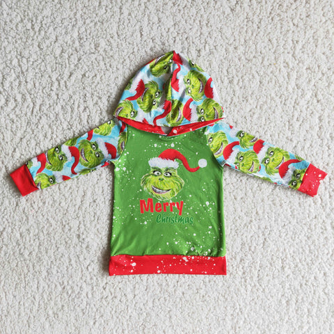 6 A19-19 Boy Winter Christmas Hoodies Green Top-promotion 2023.11.4
